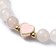 bracelets extensibles en perles rondes en quartz rose naturel(BJEW-JB09881-06)-3