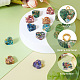 14Pcs 7 Colors Transparent Resin Natural Imperial Jasper Dyed Chips Pendants(G-TA0001-39)-6