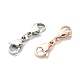 3Pcs 3 Colors 304 Stainless Steel Double Lobster Claw Clasps(STAS-YW0001-52A)-2