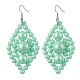 Woven Opaque Acrylic Dangle Earrings(EJEW-JE05755)-1