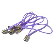Mobile Phone Strap, Colorful DIY Cell Phone Straps, Nylon Cord Loop with Alloy Ends, Lilac, 50~60mm(X-SCW003)