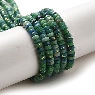 Natural Dolomite Beads Strands, with Synthetic Opal, Dyed, Disc, Heishi Beads, Green, 4x2mm, Hole: 0.6mm, about 184pcs/strand, 15.94''(40.5cm)(G-K350-B01-01C)