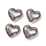 (Defective Closeout Sale), Glass Pendants, Heart, Coffee, 40x42x15mm, Hole: 1.4mm(EGLA-XCP0001-06)