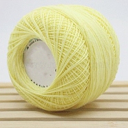 45g Cotton Size 8 Crochet Threads, Embroidery Floss, Yarn for Lace Hand Knitting, Champagne Yellow, 1mm(PW-WG40532-11)
