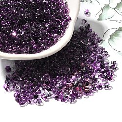 Transparent Baking Paint Glass Seed Beads, Two Tone, Peanut, Purple, 4.5x3.5x2.5mm, Hole: 0.9mm, about 9000pcs/pound(SEED-A033-06A-04)