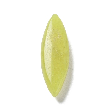 Natural Yellow Jade House Eye Beads, Top Drilled, 33x10x7mm,Hole:0.80mm