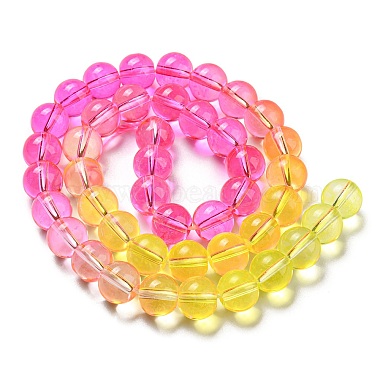 Dyed & Heated Synthetic Quartz Beads Strands(G-P502-01C-05)-3
