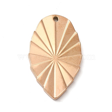 Rose Gold Leaf 304 Stainless Steel Pendants