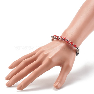 Bracelets de perles de mauvais œil faits à la main(BJEW-JB06379-04)-3
