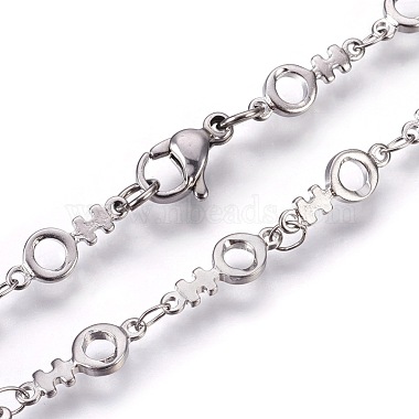 304 Stainless Steel Link Chain Bracelets(BJEW-P239-20)-3