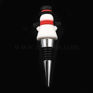 Christmas Theme Aluminium Alloy & PVC Wine Bottle Stoppers(FIND-Q091-01D)-3