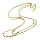 304 Stainless Steel Coreana Chains Double Layer Necklaces(BJEW-K257-04G)-1