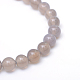 Round Natural Grey Agate Bead Strands(X-G-R345-8mm-07)-2