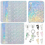 DIY Reader Pendants Making, Rectangle Laser Paper Card, Iron Cell Phone Holder Stand, Plastic Mobile Dustproof Plugs, Zinc Alloy & Green Aventurine Pendant Keychains, Mixed Color(DIY-OC0016-31)