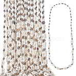 Natural Shell Beaded Long Necklaces for Women, White, 35.43 inch(90cm), bead: 8~20x6~14x6~12mm(AJEW-WH0460-131C)