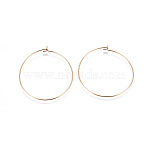 304 Stainless Steel Hoop Earrings Findings, Wine Glass Charms Findings, Golden, 22 Gauge, 39x0.6mm(X-STAS-F227-54E-G)