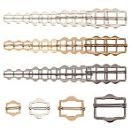 24Pcs 12 Styles Hexagon Alloy Roller Buckles, For Doll Webbing, Strapping Bags, Garment Accessories, Mixed Color, 30~43x24~46x1~1.5mm, 2pcs/style(FIND-DR0001-29)