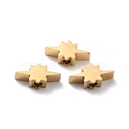 Ion Plating(IP) 316 Surgical Stainless Steel Beads, Star, Golden, 9x4x3mm, Hole: 1.5mm(STAS-D450-38G)
