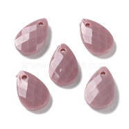 Opaque Acrylic Charms, Faceted, Teardrop Charms, Rosy Brown, 13x8.5x3mm, Hole: 1mm(MACR-F079-07D)