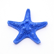 Opaque Resin Cabochons, Starfish, Blue, 43x45x14mm(DJEW-WH0011-12B)