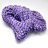 7 Inner Cores Polyester & Spandex Cord Ropes, for Rope Bracelets Making, Mauve, 4mm, about 109.36 yards(100m)/bundle, 420~500g/bundle(RCP-R006-087)