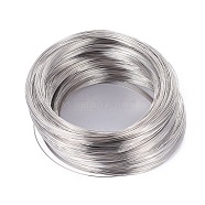 Steel Memory Wire, Necklace Making, Nickel Free, Platinum, about 11.5cm in diameter, Wire : 0.6mm thick(ZX-MW11.5CM-K)