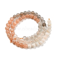 Natural Multi-Moonstone Beads Strands, Round, 6mm, Hole: 0.7mm, about 61pcs/strand, 15.75''~16.14''(40~41cm)(G-P503-6MM-04)