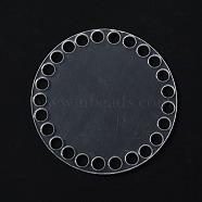 Transparent Acrylic Crochet Basket Bases, for Knitting Basket, Flat Round, Clear, 100x3mm, Hole: 8mm(DIY-WH0368-002A)