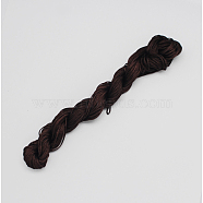 Nylon Thread, Nylon Jewelry Cord for Custom Woven Bracelets Making, Coconut Brown, 1mm, about 26m/bundle, 10bundles/bag, about 284.34 Yards(260m)/Bag.(NWIR-R002-1mm-10)