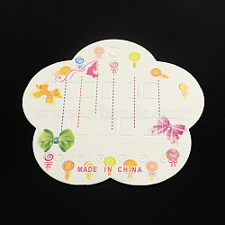 Flower Shape Cardboard Display Cards, Colorful, 95x0.5mm(CDIS-Q001-04)