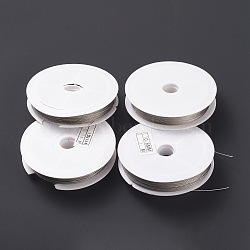 (Defective Closeout Sale) Steel Wire, Craft Wire, with Defective Spool, Stainless Steel Color, 0.3~0.8mm, 10~70m/roll(TWIR-XCP0001-05)