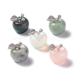 Natural & Synthetic Home Display Decorations, with Rhinestone, Apple, 35x33x30mm(DJEW-F016-01)