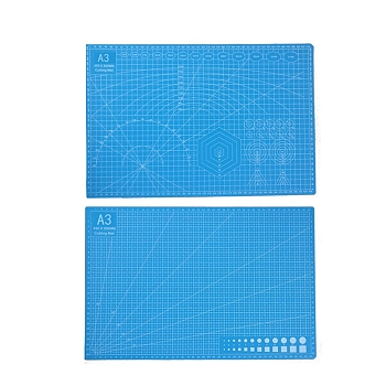 A3 Plastic Cutting Mat, Cutting Board, for Craft Art, Rectangle, Deep Sky Blue, 30x45cm