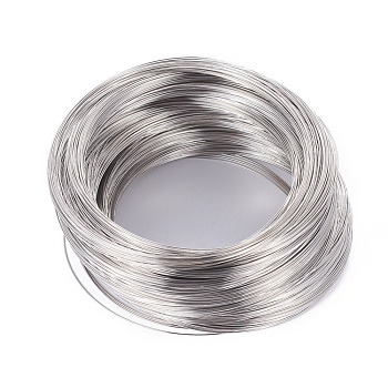 Steel Memory Wire, Necklace Making, Nickel Free, Platinum, about 11.5cm in diameter, Wire : 0.6mm thick