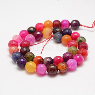 Faceted Natural Dragon Veins Fire Crackle Agate Beads Strands(G-F447-10mm-F01)-2