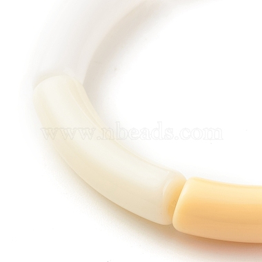 Acrylic Curved Tube Beaded Stretch Bracelet(BJEW-JB07973-04)-5