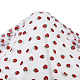 Tela de encaje de nailon con malla de lentejuelas y estampado de fresas(DIY-WH0453-03)-1