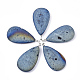Plaquer des pendentifs en agate naturelle de géode druzy(G-S344-61A-04)-1