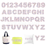 36Pcs 3 Bags Polyester Clothing Patches, Letter A~Z & Number 0~9, White, 52~54x18~73x1mm(PATC-AR0001-20B)