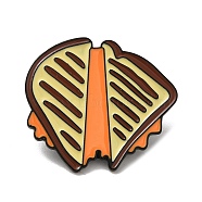 Enamel Pins, Alloy Brooches for Backpack Clothes, Sandwich, Black, 29x32x1.5mm(JEWB-H021-07EB)