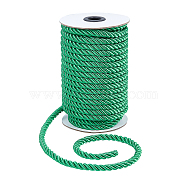BENECREAT Nylon Thread, for Home Decorate, Upholstery, Curtain Tieback, Honor Cord, Green, 8mm, 20m/roll(NWIR-BC0002-04-04)
