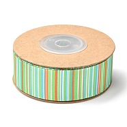 Polyester Ribbon, Vertical Grain Pattern, for Gifts Wrapping Party Decorating, Lime, 7/8 inch(23mm), about 10.9yards(10m)/roll(SRIB-F010-06B)
