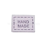 Microfiber Label Tags, Clothing Handmade Labels, for DIY Jeans, Bags, Shoes, Hat Accessories, Rectangle, Lilac, 20x15mm(PATC-PW0001-003L)