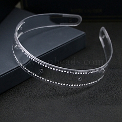 Transparent Plastic Hair Band Findings, with Teeth, Jewelry Hair Accessories, Clear, 25mm(PW-WG09707-04)