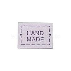 Microfiber Label Tags, Clothing Handmade Labels, for DIY Jeans, Bags, Shoes, Hat Accessories, Rectangle, Lilac, 20x15mm(PATC-PW0001-003L)