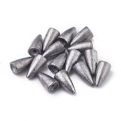 Bullet Weights Sinker, Fishing Weights Sinkers, for Fishing, Platinum, 3.5g/0.12oz, 13.5x7mm, Hole: 0.8/1.5mm(FIND-WH0043-83B)