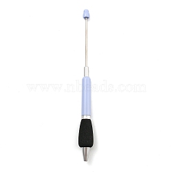 Plastic Ball-Point Pen, Beadable Pen, for DIY Personalized Pen with Jewelry Bead, Alice Blue, 170~173x16mm(AJEW-P122-B04)
