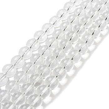 Round Glass Beads Strands, Clear, 10mm, Hole: 1mm, about 40pcs/strand, 15.3 inch