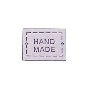Microfiber Label Tags, Clothing Handmade Labels, for DIY Jeans, Bags, Shoes, Hat Accessories, Rectangle, Lilac, 20x15mm