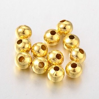 Iron Beads, Golden, 8mm, hole: 3mm